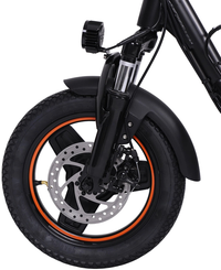 HKM-4537811 Electric Bike 250W Motor 48V 21Ah Battery 37 Mile Range 14-Inch Tires With Seat Basket Foldable Double Disc Brakes