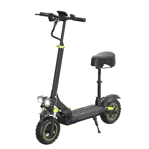 HKM-S6M Commuter Electric Scooter 1200W Motor 48V 18.2Ah Battery 34.8 Mile Range Dual Suspension Disc Brakes Folding