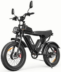 HKM-5592275 Electric Bike Dual Motor 52V 40Ah Battery 75 Mile Range 20-Inch Fat Tires Hydraulic Brakes 7-Speed Full Suspension