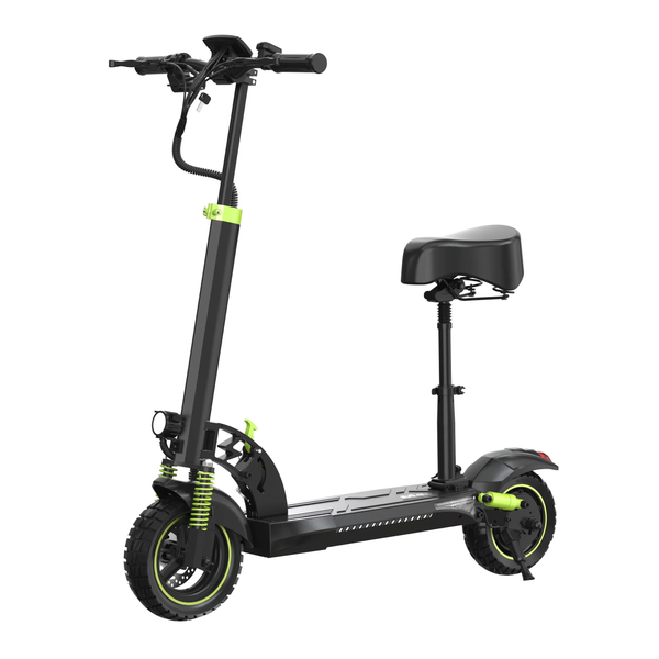 HKM-M4X Adult Electric Scooter 800W Motor 48V 15.6Ah Battery 28 Mile Range Dual Suspension Disc Brakes Folding Frame