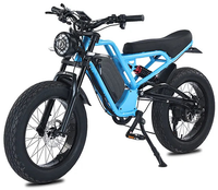 HKM-6051027 Electric Bike 1500W Motor 48V 18Ah Battery 37 Mile Range 20-Inch Fat Tires Full Suspension Shimano 7-Speed