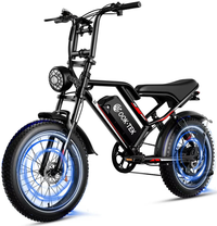 HKM-6968531 Electric Bike 250W Motor 48V 17.5Ah Battery 34 Mile Range 20-Inch Run-Flat Tires Foldable Disc Brakes Dual Suspension