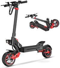 HKM-7204051 Electric Scooter 1600W Motor 48V 18Ah Battery 31 Mile Range 10-Inch Off-Road Tires Dual Disc Brakes Foldable