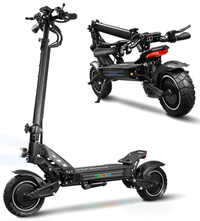 HKM-7241683 Electric Scooter 2400W Dual Motor 48V 23Ah Battery 50 Mile Range With Seat NFC App Control LCD Disc Brakes Foldable