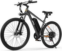HKM-7263315 Electric Bike 1200W Motor 48V 10.4Ah Battery 55 Mile Range 27.5-Inch Tires 21-Speed Disc Brakes Removable Battery