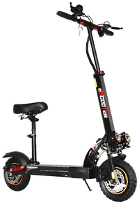 HKM-7384275 Electric Scooter 800W Motor 48V 16Ah Battery 22 Mile Range Foldable With Seat Dual Suspension Disc Brakes