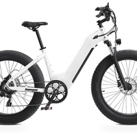 HKM-7516883 Step-Through Fat Tire Electric Bike, 250W Motor with 750W Peak, 48V 15Ah Battery, 26 x 4 in Tires, 7 Speed