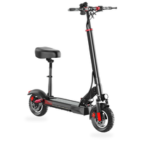 HKM-7682643 Off-Road Folding Electric Scooter with Seat, 48V 16Ah Battery, 28-34 mi Range, 10 in Off-Road Tires, 330 lb Load
