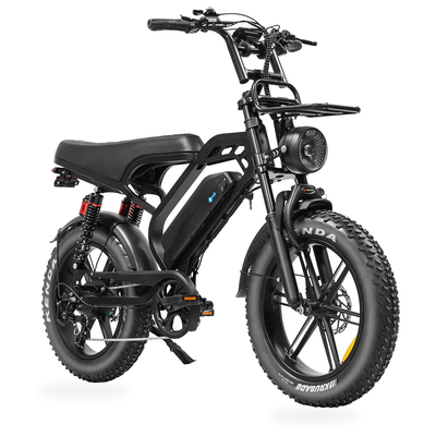 HKM-7779027 Electric Fat Tire Bike for City Commuting, 250W Motor, 48V 15.6Ah Battery, 20 x 4 in Tires, 7 Speed