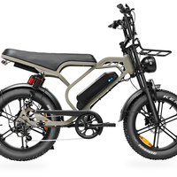 HKM-7779027 Electric Fat Tire Bike for City Commuting, 250W Motor, 48V 15.6Ah Battery, 20 x 4 in Tires, 7 Speed