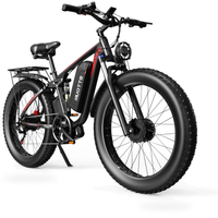 HKM-7877331 Dual Motor Electric Fat Tire Bike, 2 x 750W Motors, 48V 20Ah Battery, 26 x 4 in Tires, Hydraulic Disc Brakes