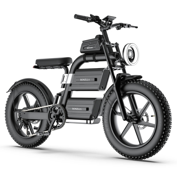 HKM-8092243 Electric Dirt Bike 3000W Motor 60V 40Ah Battery 93 Mile Range 20-Inch Fat Tires Hydraulic Brakes 7-Speed Full