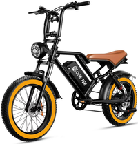 HKM-8285011 Electric Bike 1000W Motor 48V 17.5Ah Battery 37 Mile Range 20-Inch Fat Tires Hydraulic Brakes 7-Speed Removable Battery