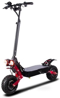 HKM-8296019 Electric Scooter 2400W Dual Motor 48V Battery 37 Mile Range 40 MPH 11-Inch Tires Hydraulic Brakes Foldable