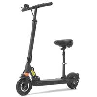HKM-F5S Urban Electric Scooter 350W Motor 36V 18Ah Battery 36.9 Mile Range Hydraulic Suspension LED Light Folding Frame