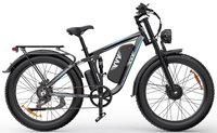 HKM-8705107 Electric Bike 750W Dual Motor 48V 23Ah Battery 37 Mile Range 26-Inch Fat Tires Hydraulic Brakes 7-Speed Full Suspension