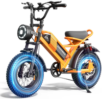 HKM-8874835 Electric Bike 750W Motor 48V 15Ah Battery 37 Mile Range 16-Inch Fat Tires 6-Speed Dual Suspension Disc Brakes