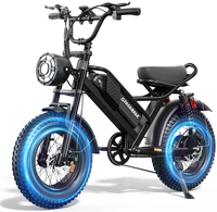 HKM-8874835 Electric Bike 750W Motor 48V 15Ah Battery 37 Mile Range 16-Inch Fat Tires 6-Speed Dual Suspension Disc Brakes