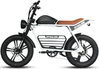 HKM-8944211 Electric Bike 1000W Motor 48V 16Ah Battery 37 Mile Range 20-Inch Fat Tires Hydraulic Brakes 7-Speed Full Suspension