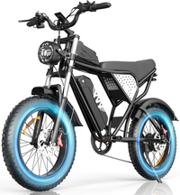 HKM-9169747 Electric Bike 750W Motor 48V 20Ah Battery 37 Mile Range 20-Inch Fat Tires Hydraulic Brakes Shimano 7-Speed