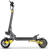 HKM-9219283 Electric Scooter 1200W Motor 48V 15.6Ah Battery 37 Mile Range 11-Inch Off-Road Tires Hydraulic Brakes ABS Foldable NFC