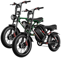 HKM-9235283 Electric Bike 2000W Dual Motor 48V 18Ah Battery 37 Mile Range 20-Inch Fat Tires Hydraulic Brakes 7-Speed Carbon Fiber