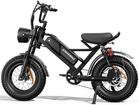 HKM-9432019 Electric Bike 750W Motor 48V 15Ah Battery 37 Mile Range 16-Inch Fat Tires 6-Speed Dual Suspension Disc Brakes