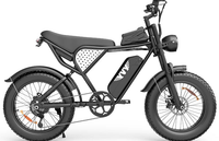 HKM-9497427 Electric Bike 750W Motor 48V 15Ah Battery 31 Mile Range 20-Inch Fat Tires Full Suspension 7-Speed Disc Brakes