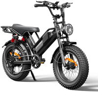HKM-9595731 Electric Bike 750W Motor 48V 15.6Ah Battery 37 Mile Range 20-Inch Fat Tires Full Suspension 7-Speed Hydraulic Brakes
