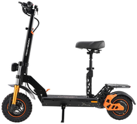 HKM-9672275 Electric Scooter built around 800W Motor 48V 18Ah Battery Wide Pneumatic Tires for Grip Foldable Frame for Storage