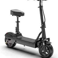 HKM-9738835 Adult Electric Scooter with 12.4 mi Range, 12 MPH Top Speed, Foldable, Shock Absorption, With Seat