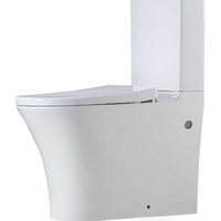 HKM-3296467 Smart Toilet With One Piece Round Siphon Flush Dual Flush Soft Closing White Ceramic Floor Mounted Bidet Seat