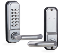 HKM-6191955 Mechanical Digital Door Lock Keyless Push Button Code Entry Rim Lock with Digital Keypad for Home and Office Use