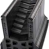 HKM-0233555 RV Sewer Hose Support 10 FT Adjustable Black Drain Hose Holder for Travel Trailer Motorhome with Tie-Down Strap