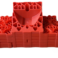 HKM-0266323 10 Pack HDPE RV Leveling Pads Non-Slip Stabilization Blocks for Camper Travel Trailer Motorhome with Concave Top
